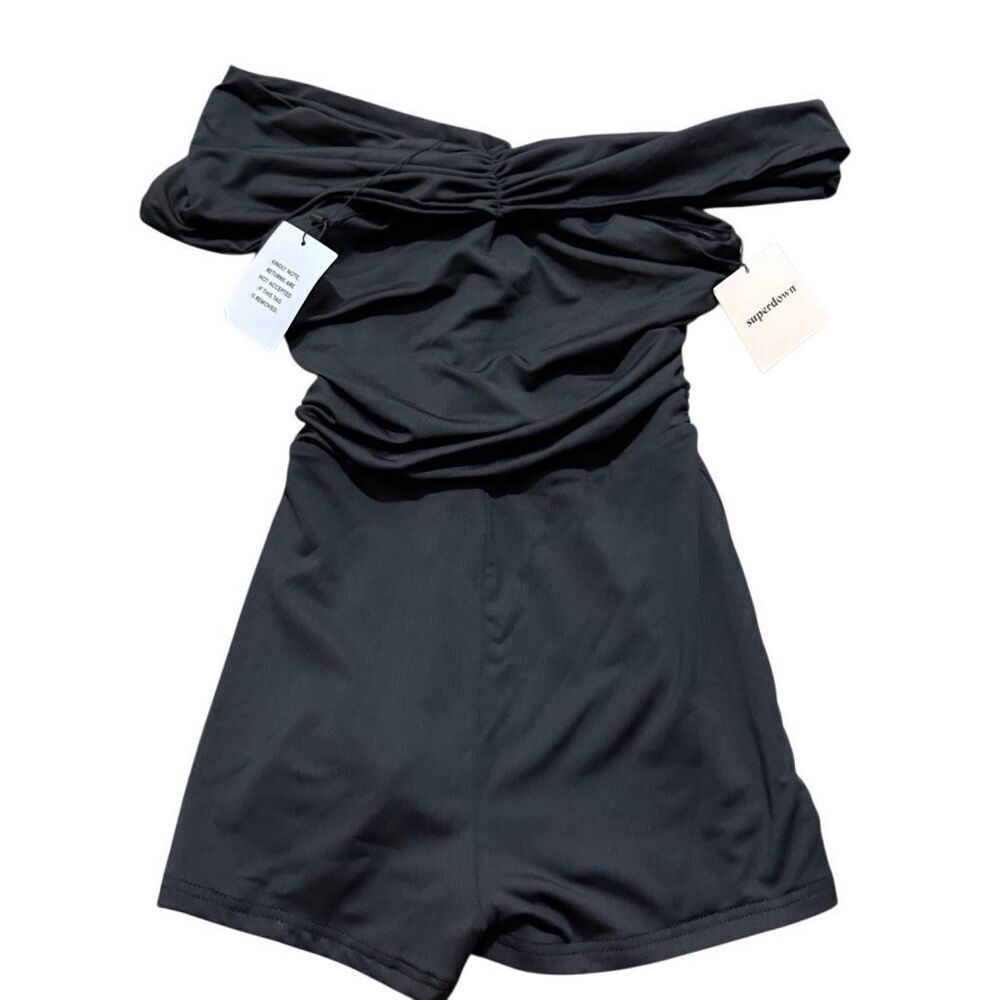 SUPERDOWN black off the shoulder romper size XS